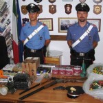 CARABINIERI MODUGNO_LE ARMI SEQUESTRATE
