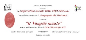 Vangèle nouste Inviti spettacolo